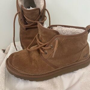 UGG Chestnut Suede Lace-Up Boots